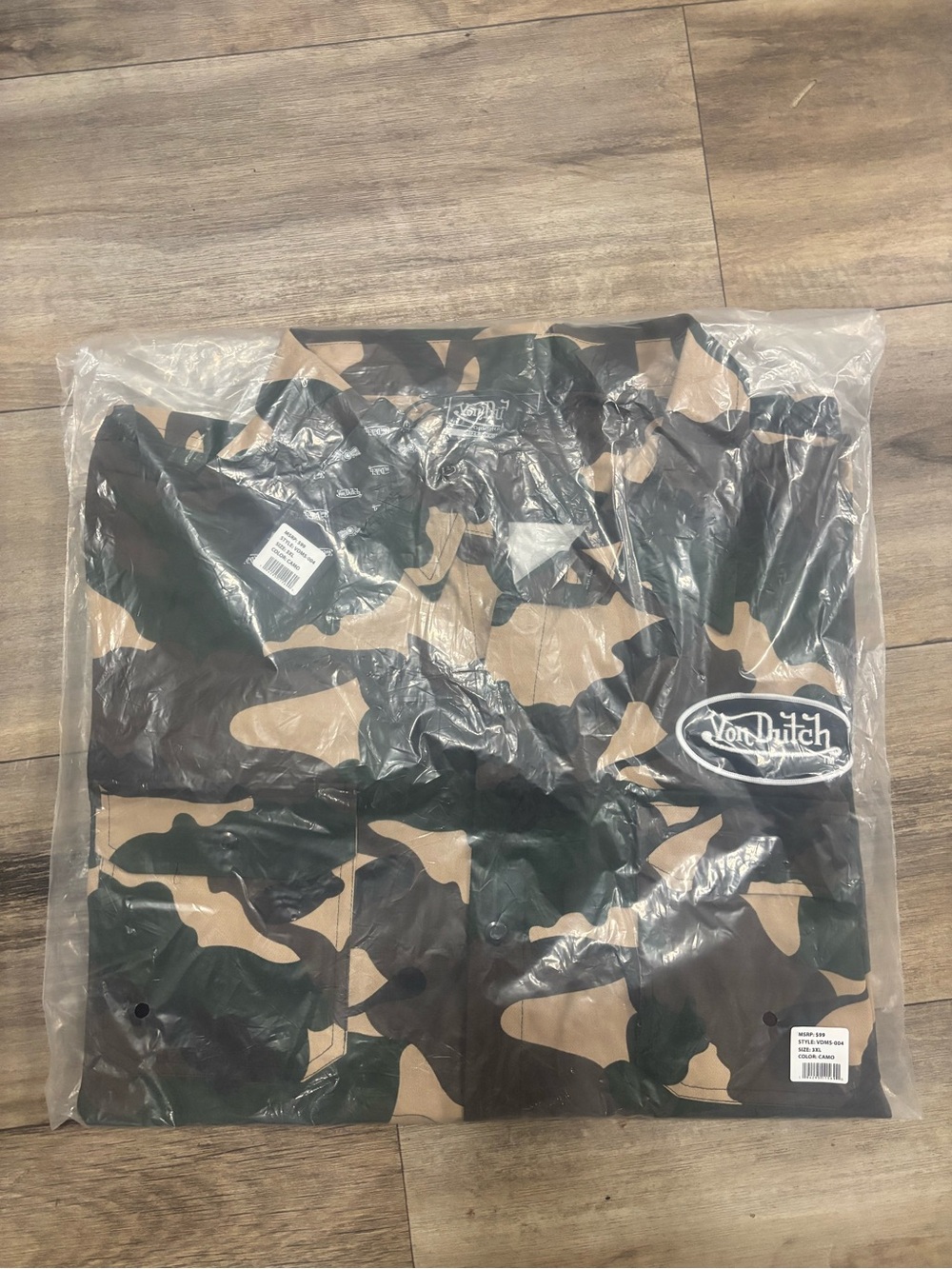 Von Dutch Camouflage Cargo Pants in Green and Tan